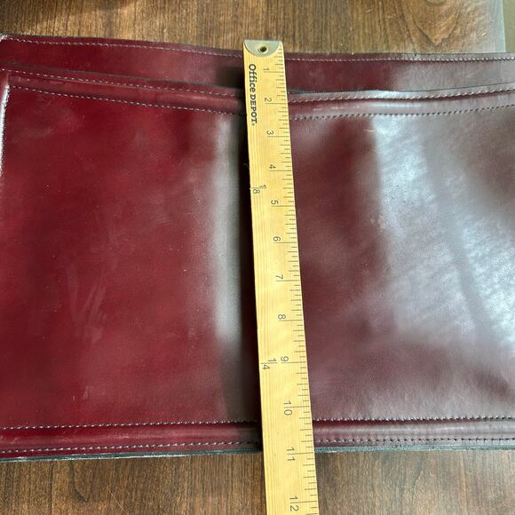 Vintage Maxine Richardson leather burgundy portfolio briefcase USA made - Picture 14 of 15